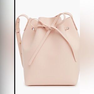 Mini Saffiano Leather Dahlia Bucket Bag , “Ballet” Pink | Mansur Gavriel